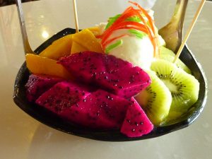 Dragon fruit fruit salad