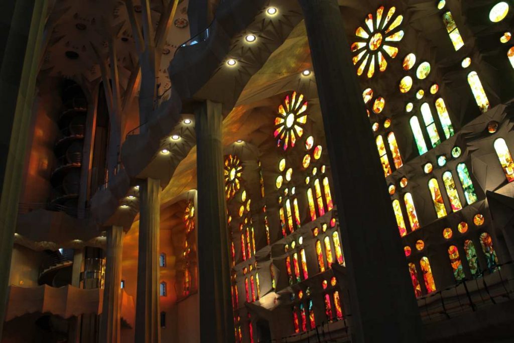 La Sagrada Familia Barcelona Windows inside