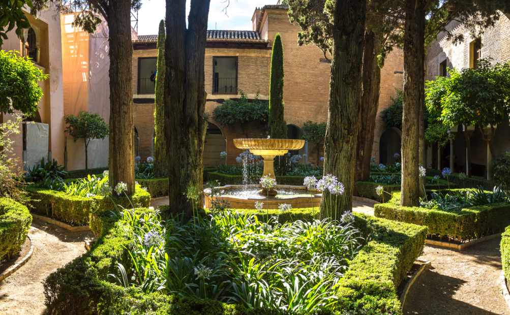 Daraxa’s Garden in the Nasrid Palace Alhambra Granada Spain