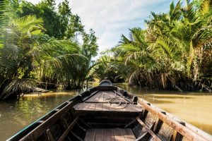 Boat on the Mekong River