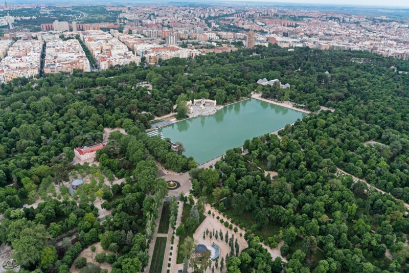 Retiro Park in Madrid, Spain